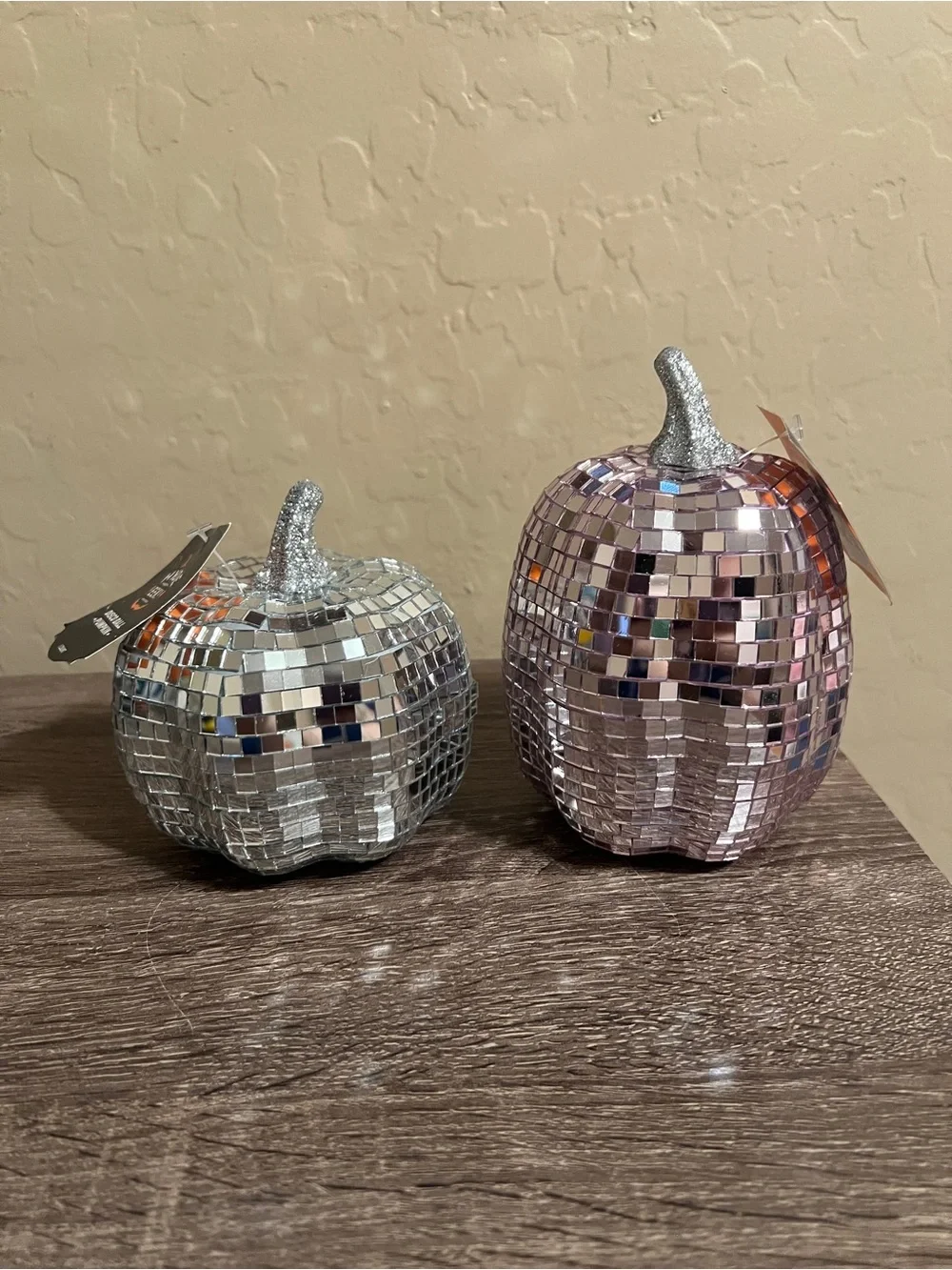 Target Hyde and Eek Disco Ball Silver Pink Halloween Pumpkins NWT